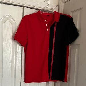 Red and Black Men's Polo Shirt